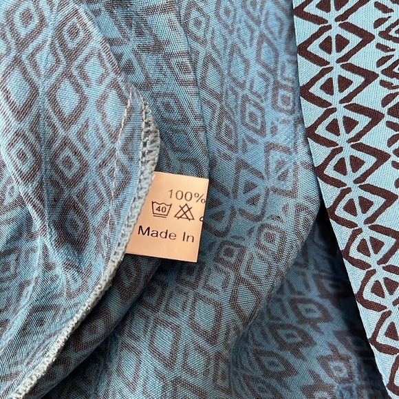 NWT Manaola Puako Kaftan Kapa Blue and Black O/S - Picture 10 of 11